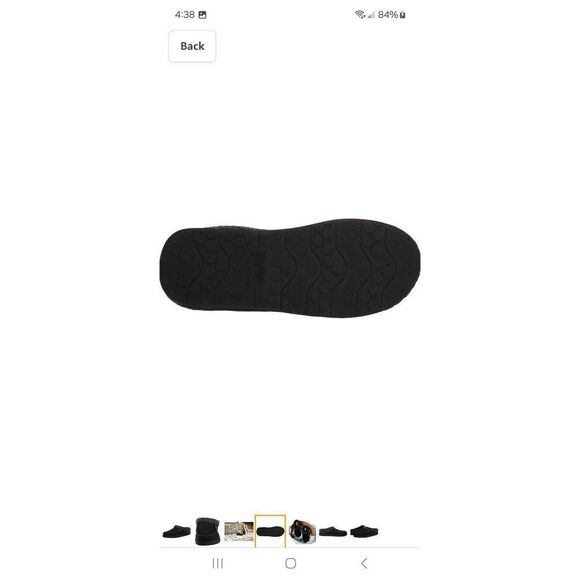 New 9-10 Dearfoams Memory Foam Black Grey Slip On Slippers House Shoes NWT - Picture 4 of 11